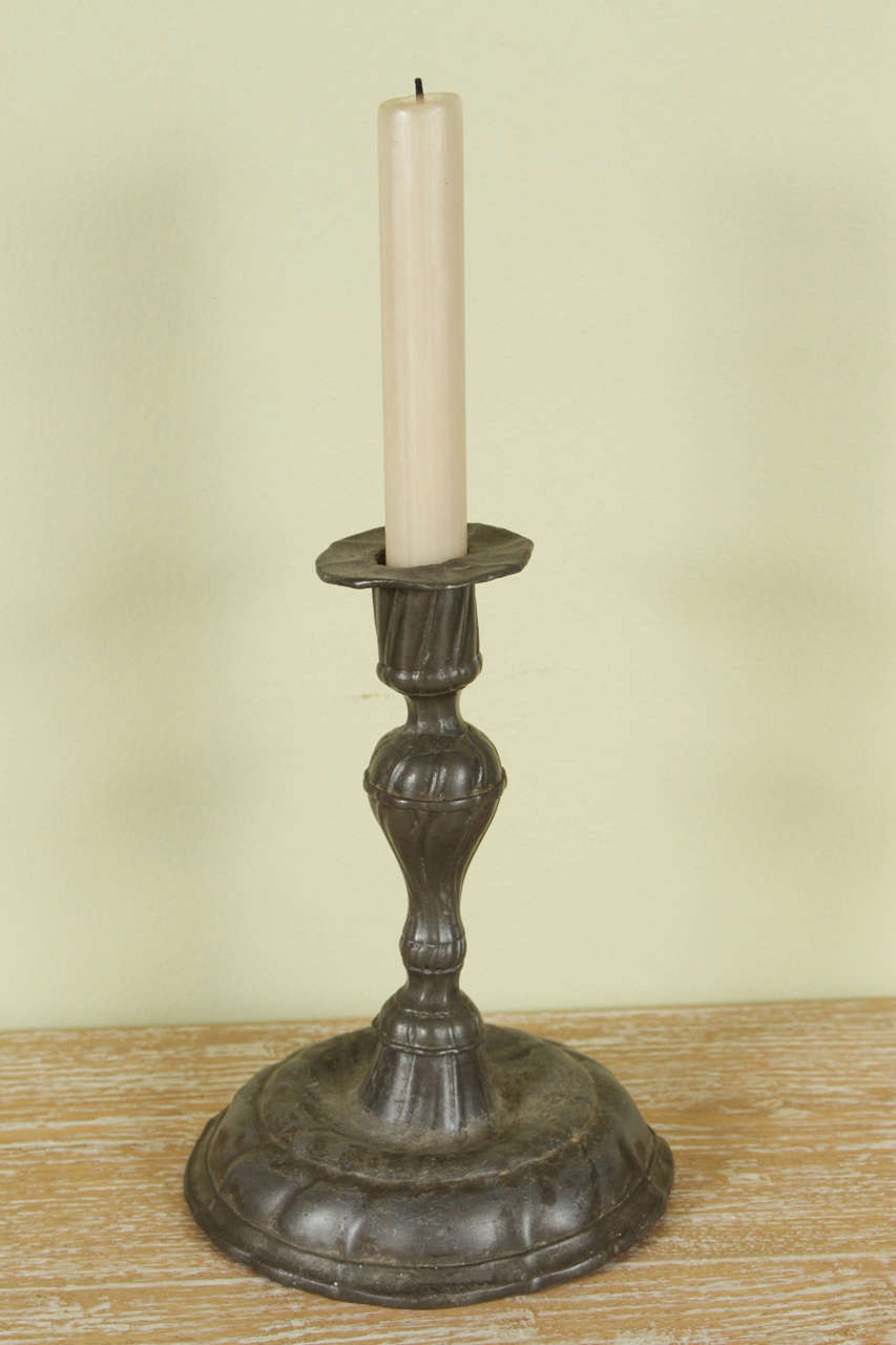 A French Pewter Candlestick, c. 1750