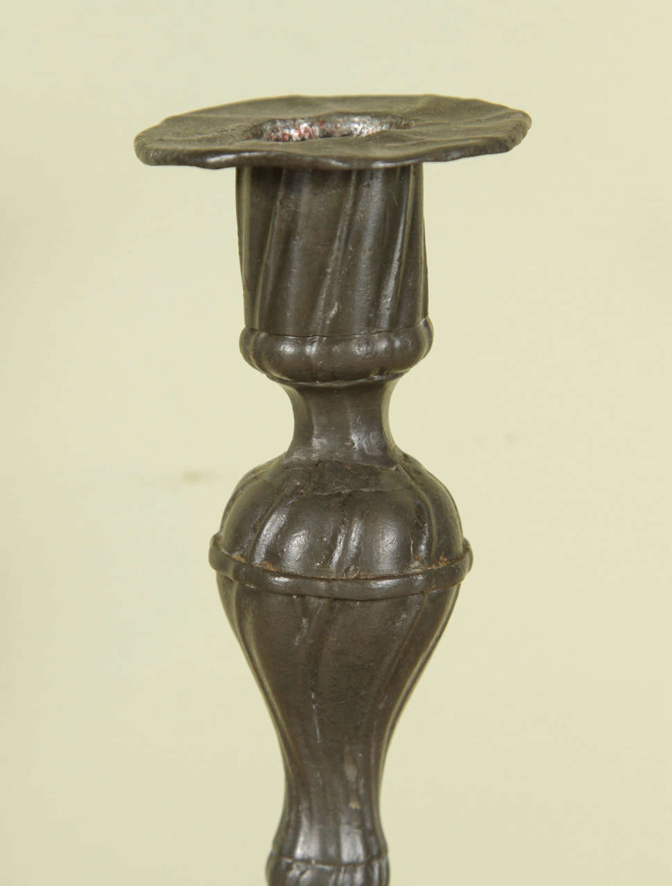 French Pewter Candlestick, circa 1750 In Good Condition For Sale In Los Angeles, CA