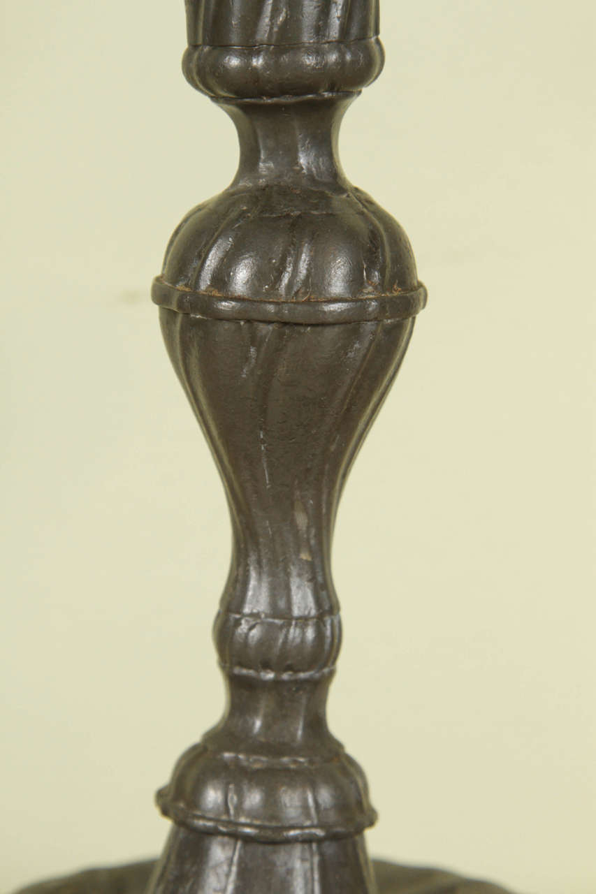 French Pewter Candlestick, circa 1750 For Sale 1