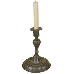 French Pewter Candlestick, circa 1750