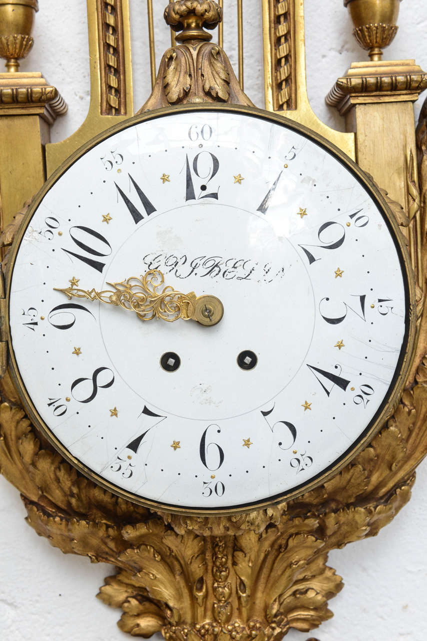 19th Century Dore Bronze Cartel Clock 4