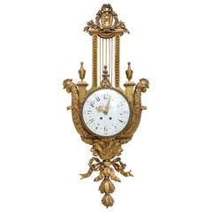 19th Century Dore Bronze Cartel Clock