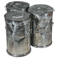 Metal Factory Candy Bins or Stools 1