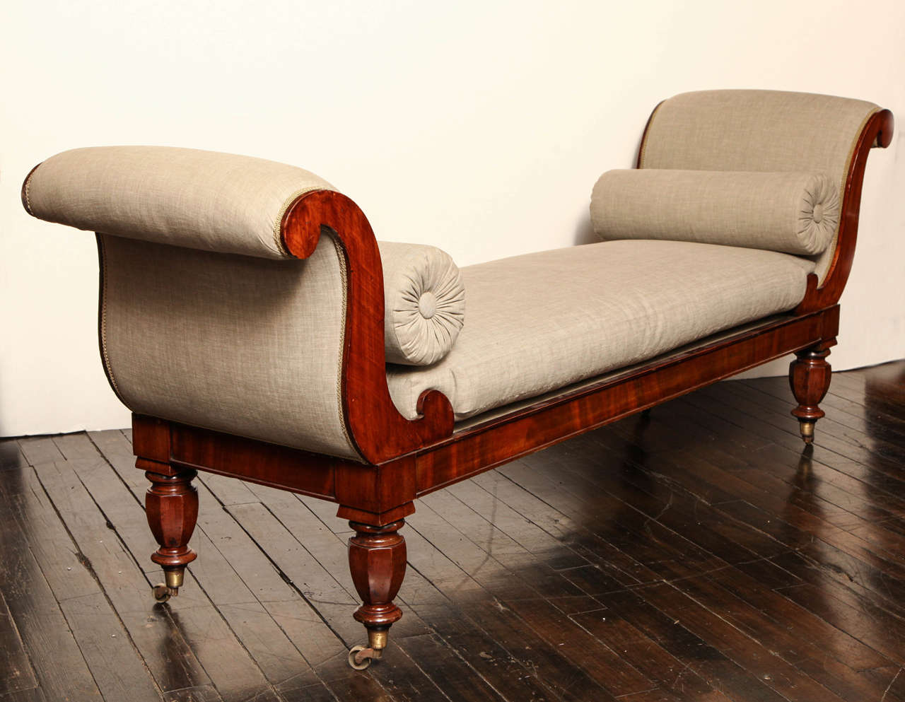 Early 19th century English, mahogany daybed.