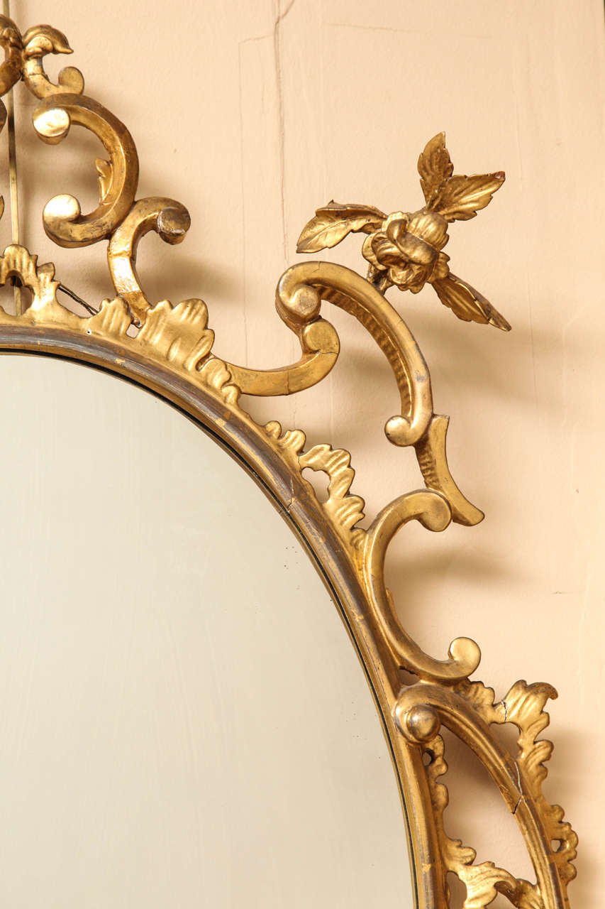 19th Century Finely Carved and Gilded English Mirror in the 18th Century Taste 2
