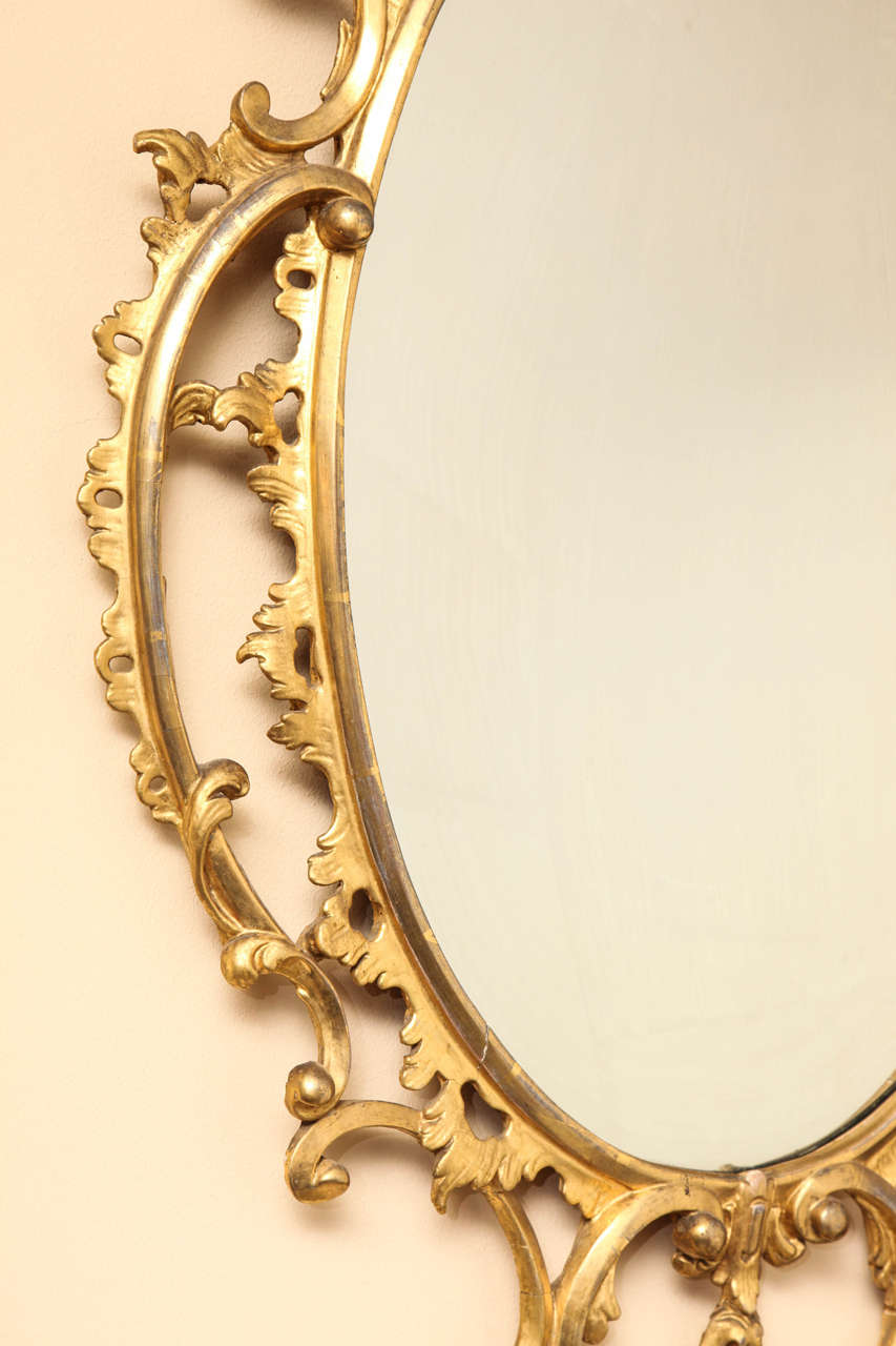 19th Century Finely Carved and Gilded English Mirror in the 18th Century Taste 3