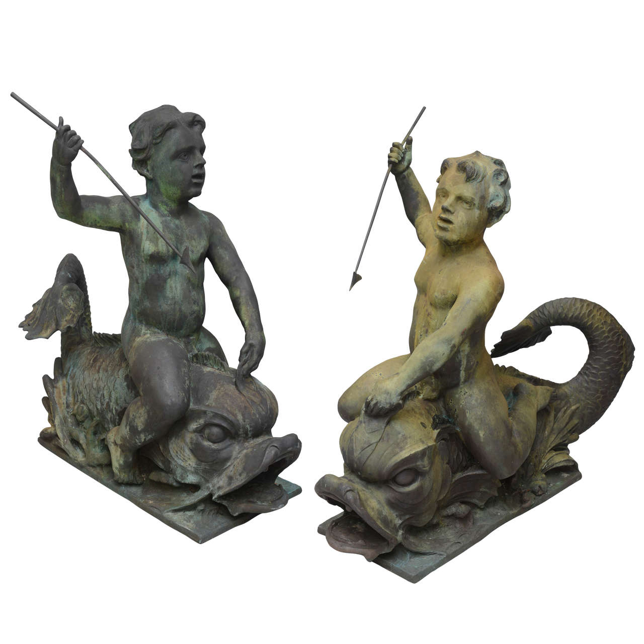 Roman Iron Works, Putti Garden Sculptures