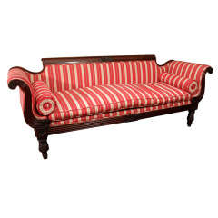 Classical Mahogany Upholstered Settee