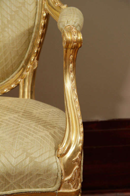Wood A Set Of Twelve English Giltwood Chairs For Sale