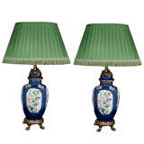 A Pair of French Ormolu- Mounted Samson Porcelain Vases & Covers