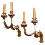 Pair of Gilded Sconces