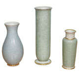 Selection of Royal Copenhagen Vases with Craquelier Glaze