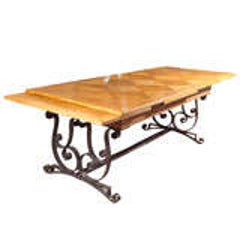 Oak & Iron Dining Table 5