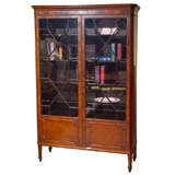 Vintage Georgian Style Mahogany display case bookshelve