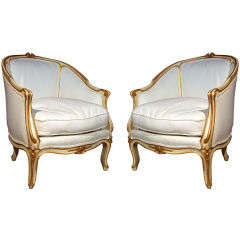 Pair of French Bergeres by Jansen