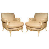 Pair of French Louis XV Style Bergeres