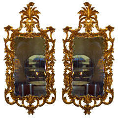 Pair of Georgian Style Giltwood Mirrors