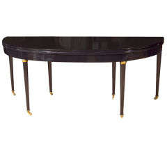 Maison Jansen Demi Lune Flip top table with bronze mounts