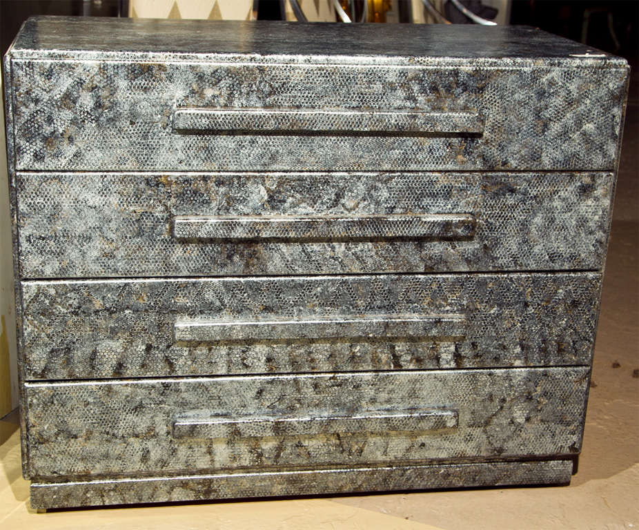 American Fabulous Faux Snakeskin Chest of Drawers