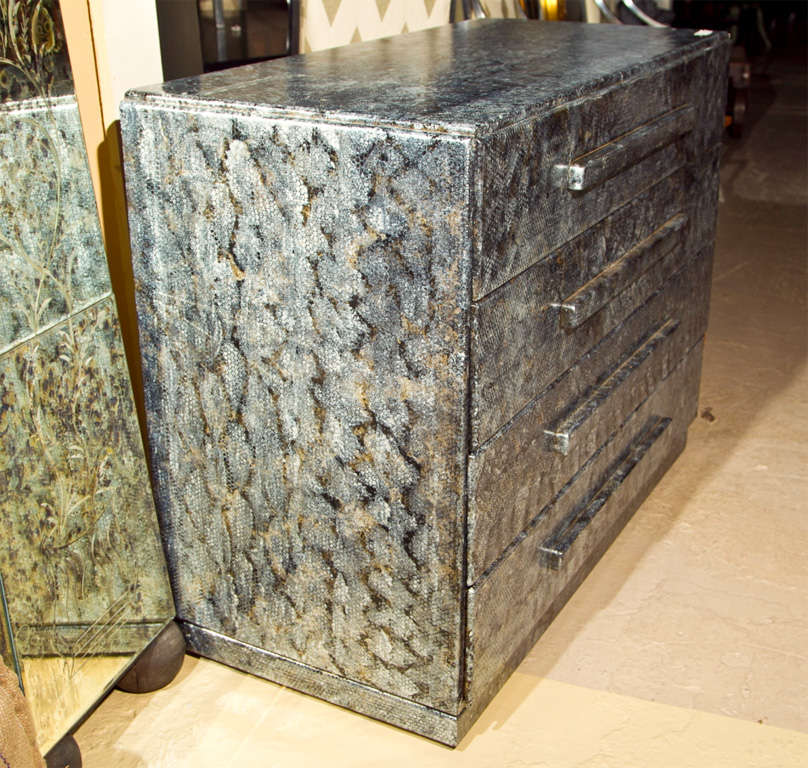 Fabulous Faux Snakeskin Chest of Drawers 1
