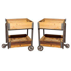 Vintage Industrial Trolley Wagons