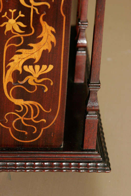 English Red Walnut table top revolving Bookcase.