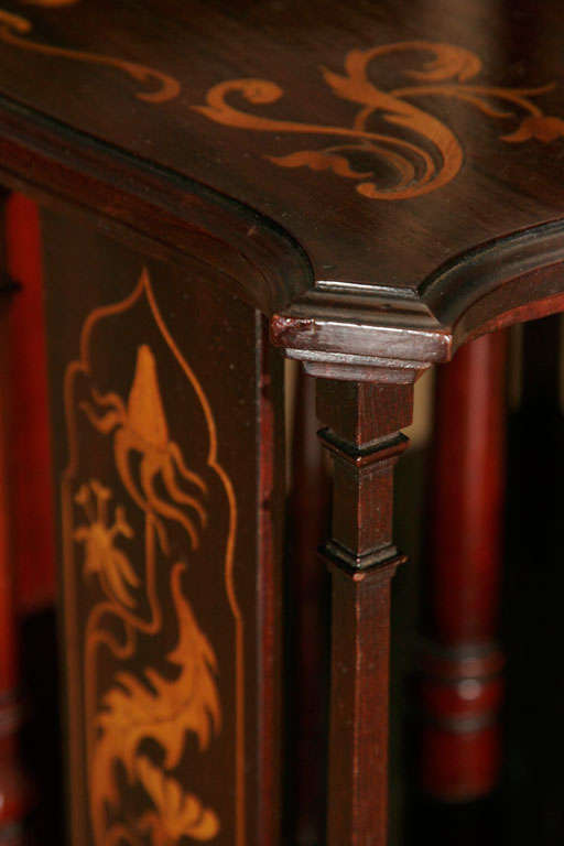 20th Century Red Walnut table top revolving Bookcase.