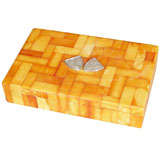 An Amber Veneered Box An Amber Veneered Box