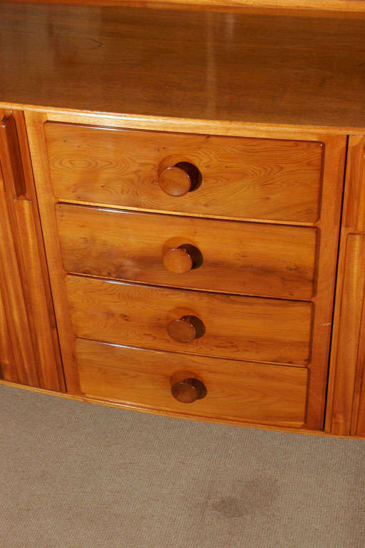 Mid-20th Century Gordon Russell walnut sideboard with mahogany interior , England circa 1940 For Sale