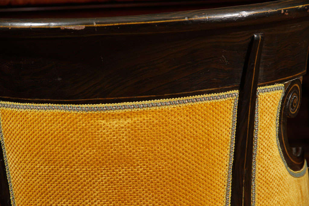 A Pair of Regency Rosewood-Grained and Parcel-Gilt Bergeres 4