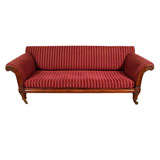 A Large Well-Carved William IV Mahogany Sofa on Casters