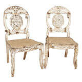 Pair of Late 18th Century Portuguese Goan Side Chairs