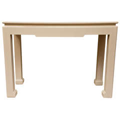 Fabric Wrapped Console Table in the manner of Karl Springer