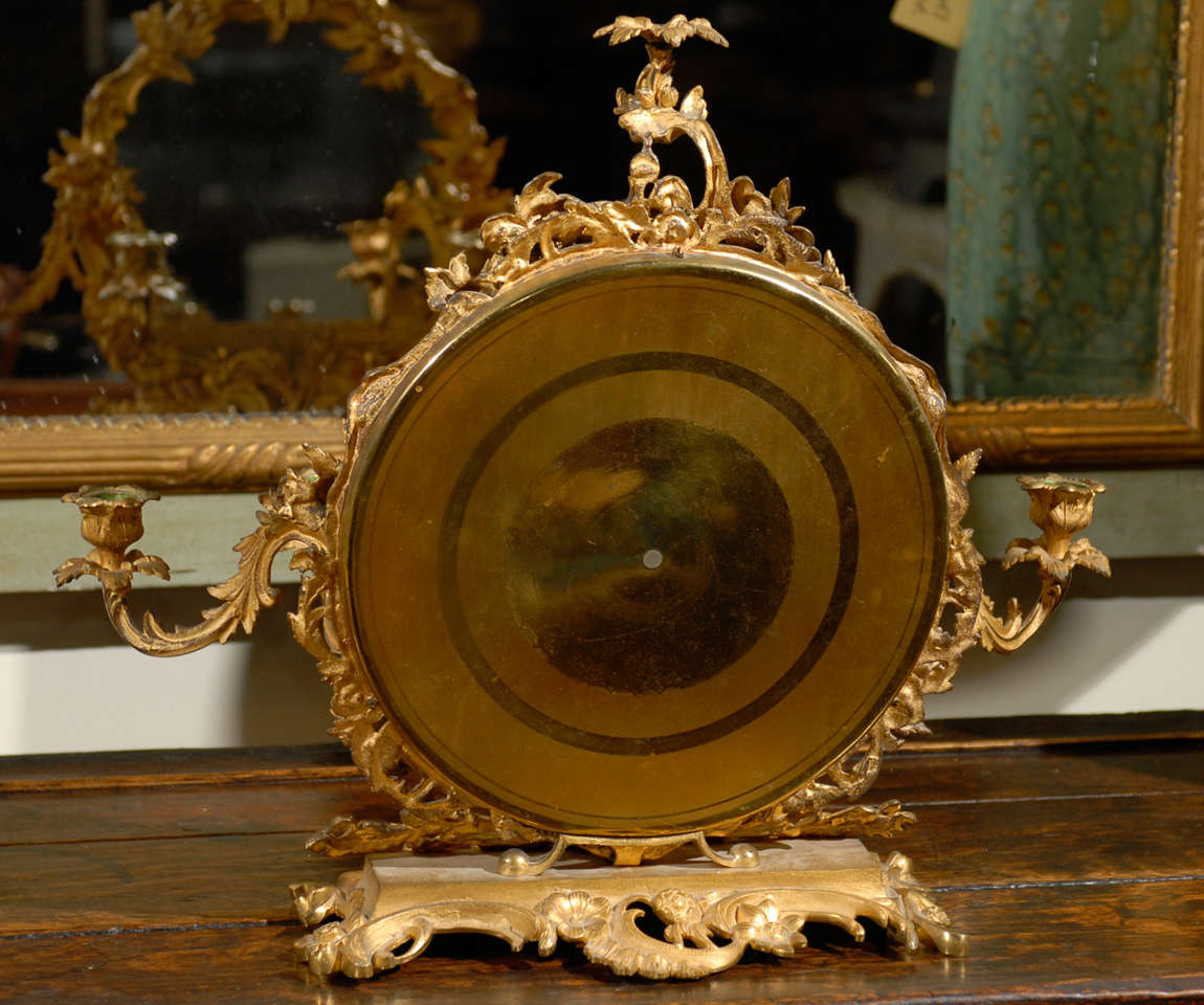 19th C French Decorative Bronze Mirror and Candelabra For Sale 2