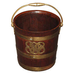 Antique Old English Oak Ammunition Bucket