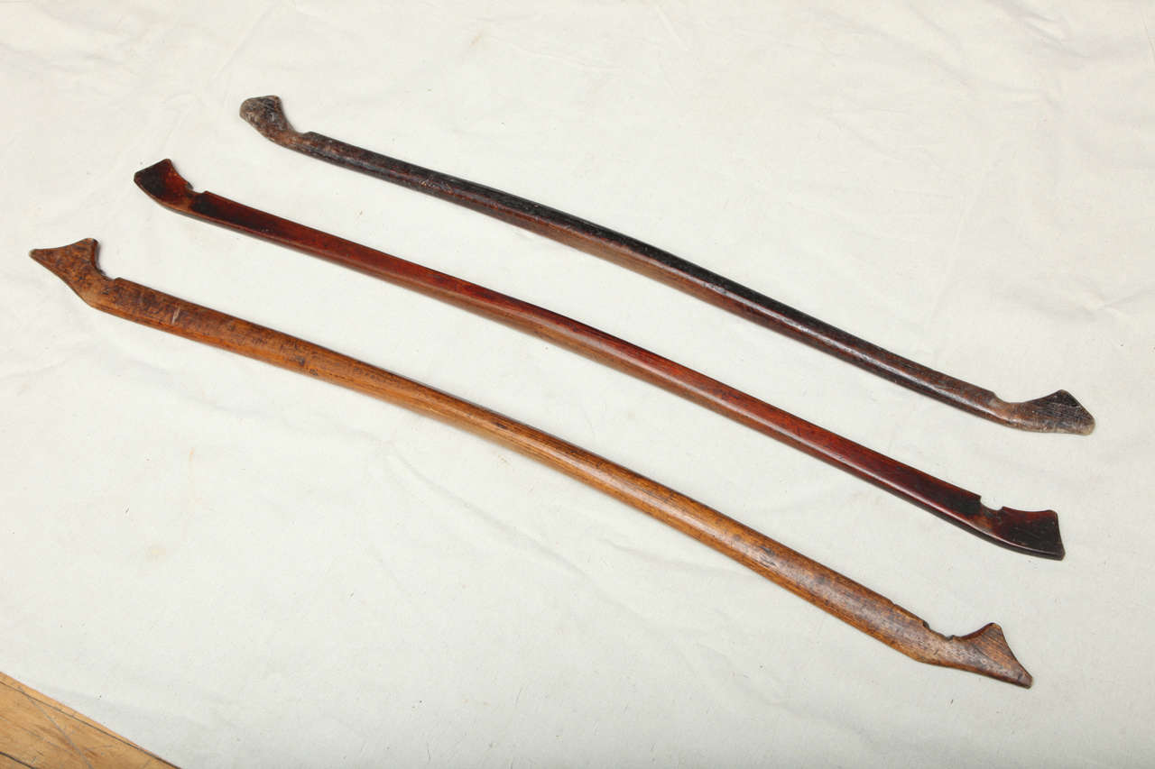 Set Of Three Antique Chinese Shoulder Yokes For Sale at 1stDibs