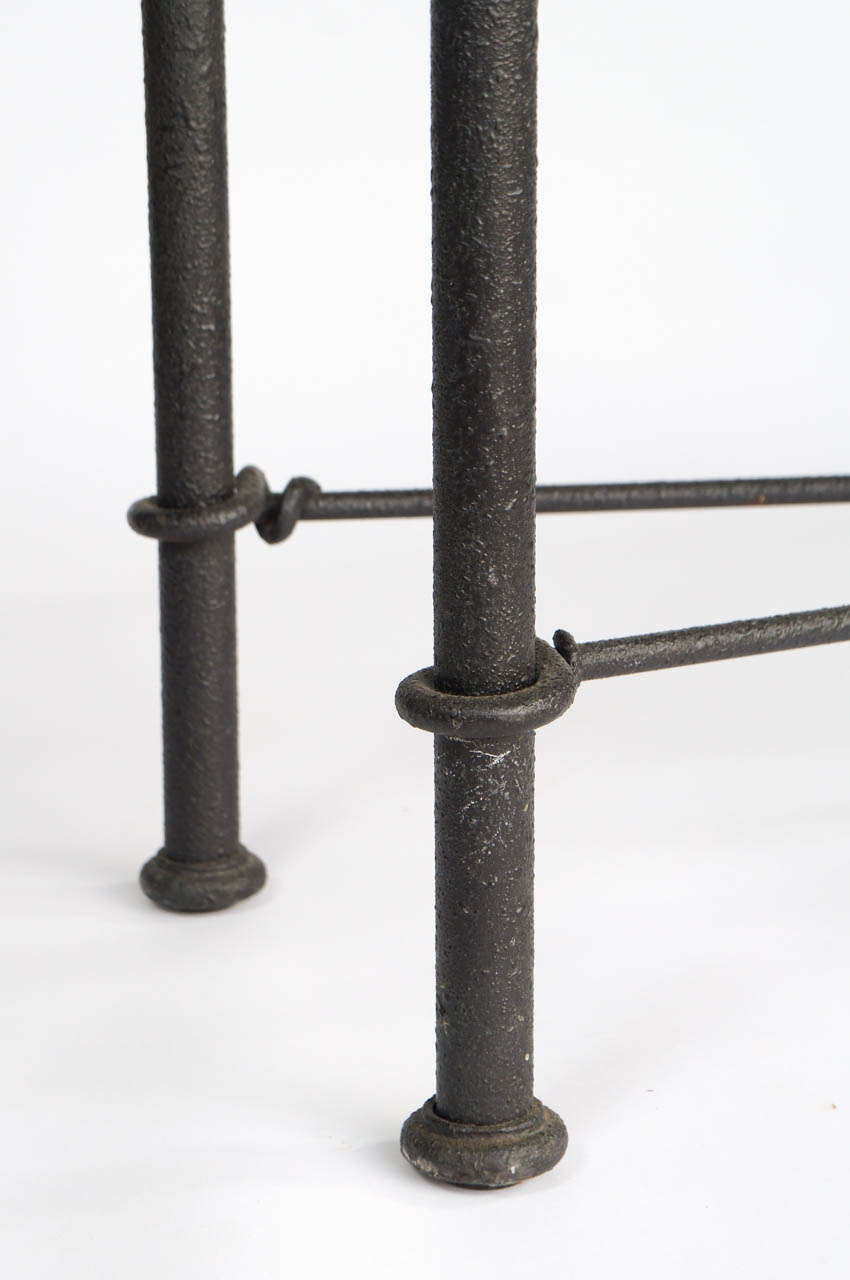 Giacometti Style Glass and Iron Console 1