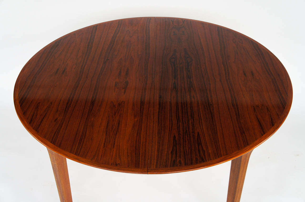 Kai Kristiansen Dining Table with Two Board Extensions In Excellent Condition In Hudson, NY