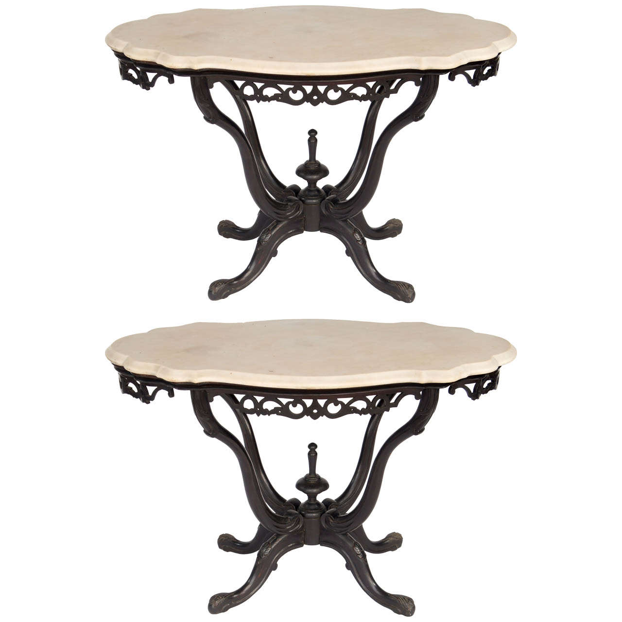 Pair of 19th Century Anglo-Indian Center Tables