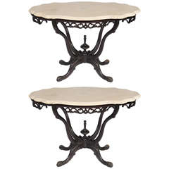 Pair of 19th Century Anglo-Indian Center Tables