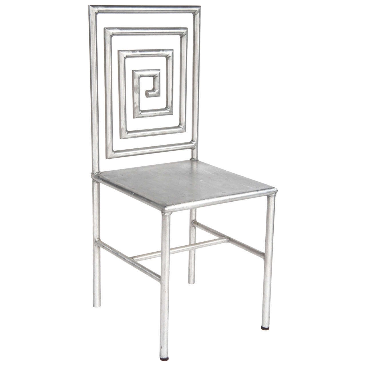 Aluminum 'Greek Key" Chair
