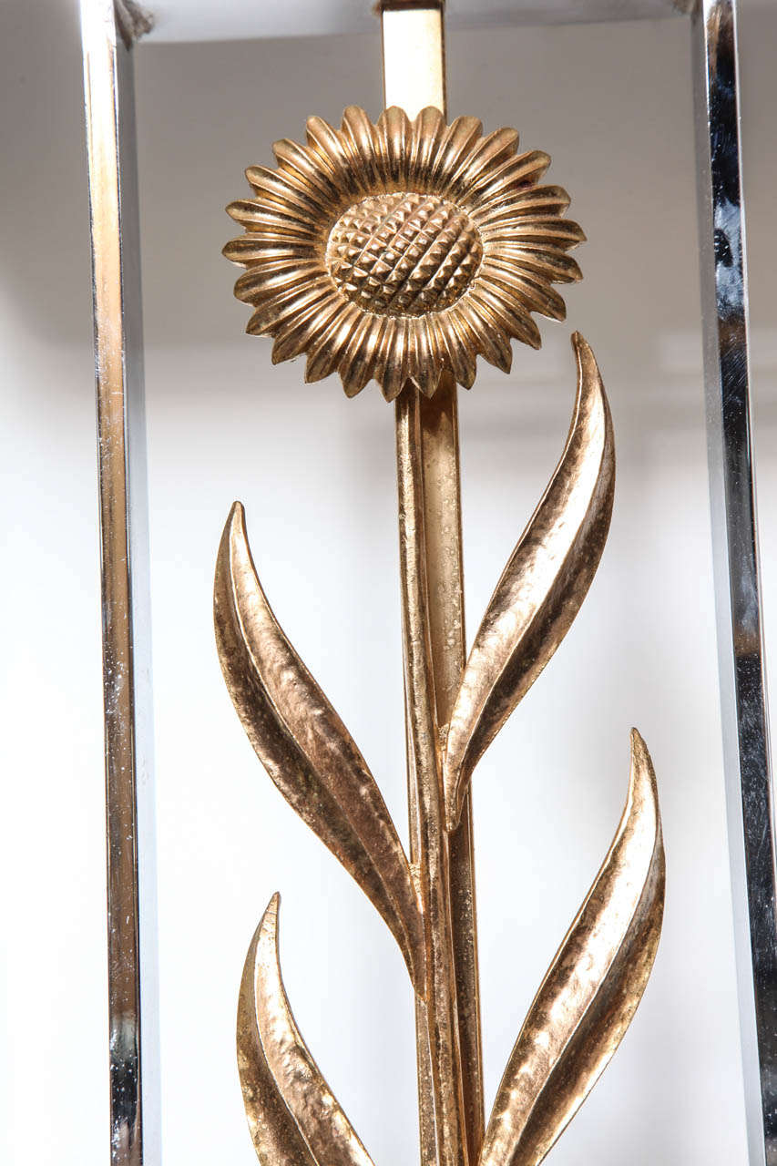 Plated Jansen Sunflower Table Lamp