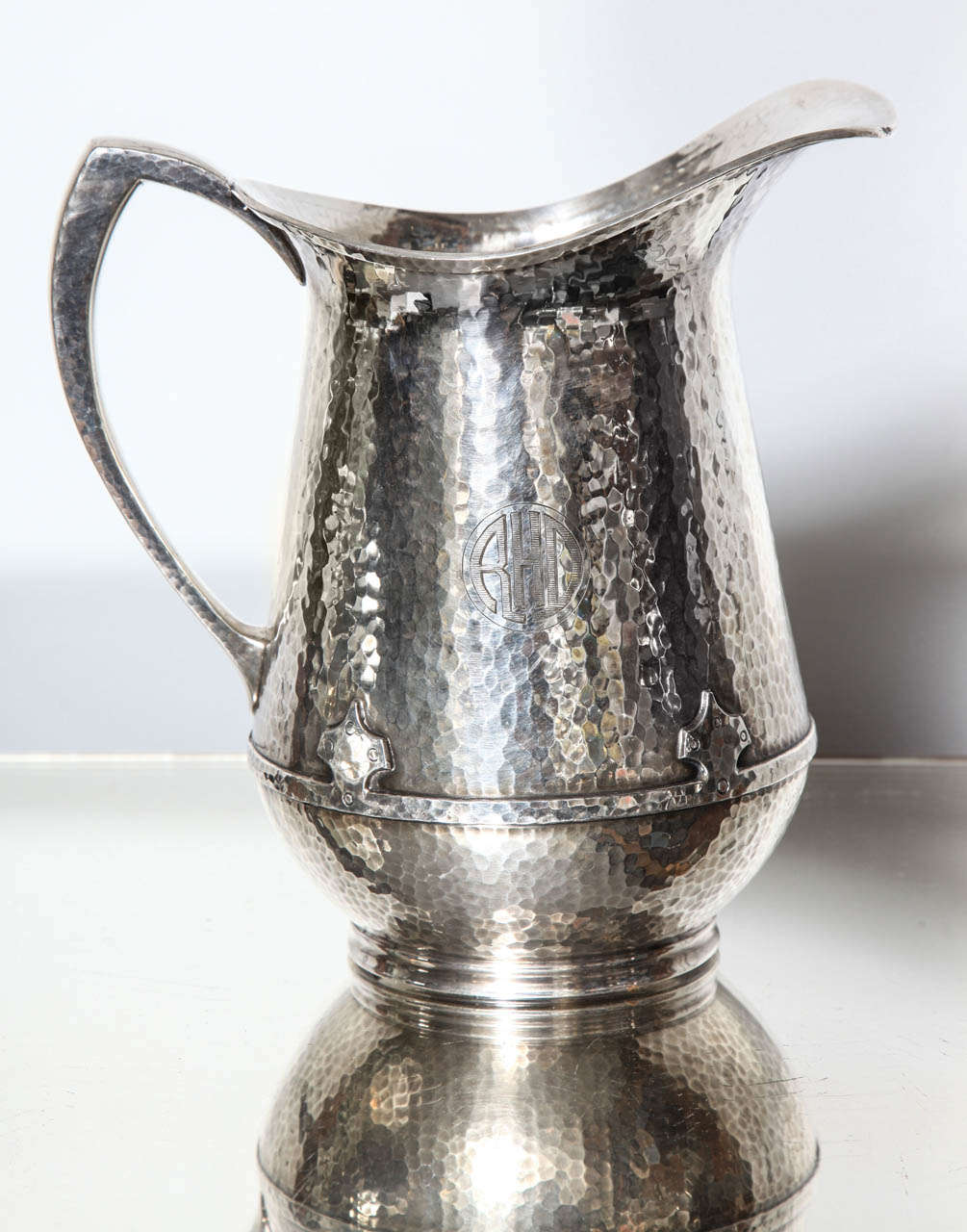 Sheffield Plate Hand Hammered Pitcher