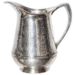 Sheffield Plate Hand Hammered Pitcher