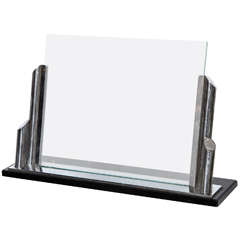 Streamline French Deco Picture Frame on Black Glass Base