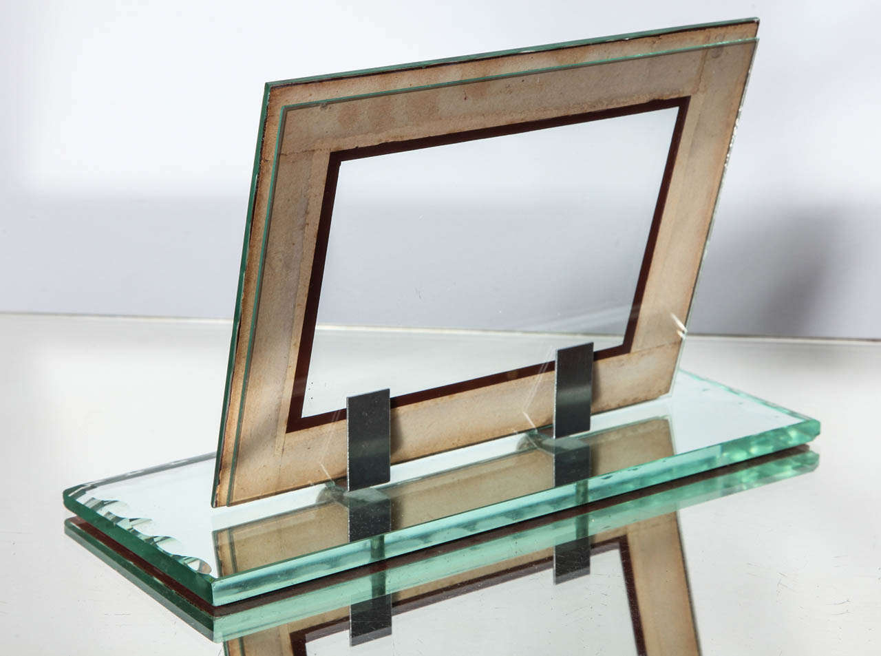 Mirrored Frame with Scalloped Bevelled Edges at 1stdibs