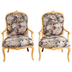 A Pair of Faux Bois Arm Chairs