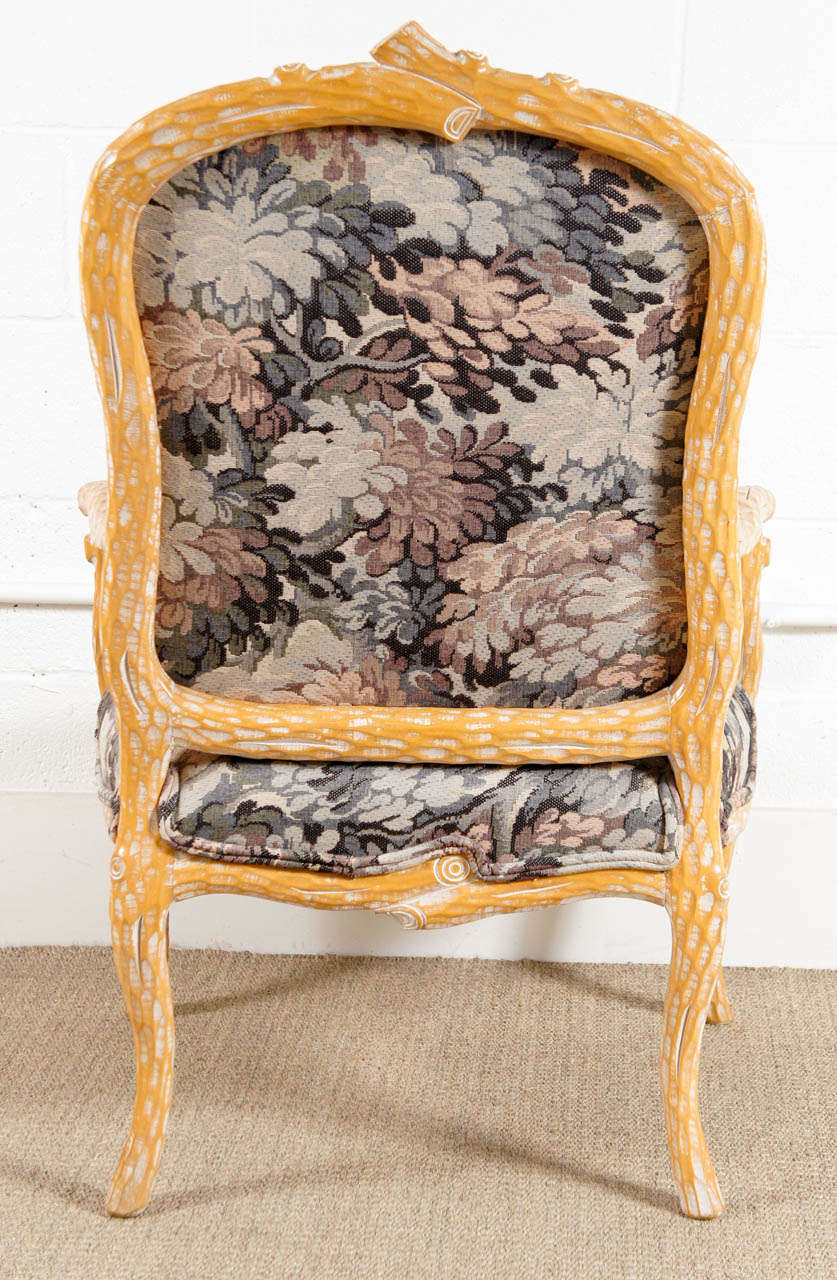 A Pair of Faux Bois Arm Chairs 1
