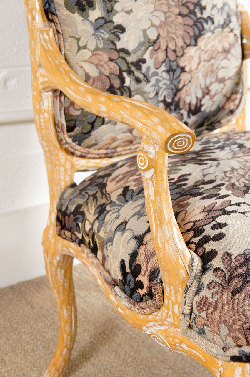A Pair of Faux Bois Arm Chairs 3