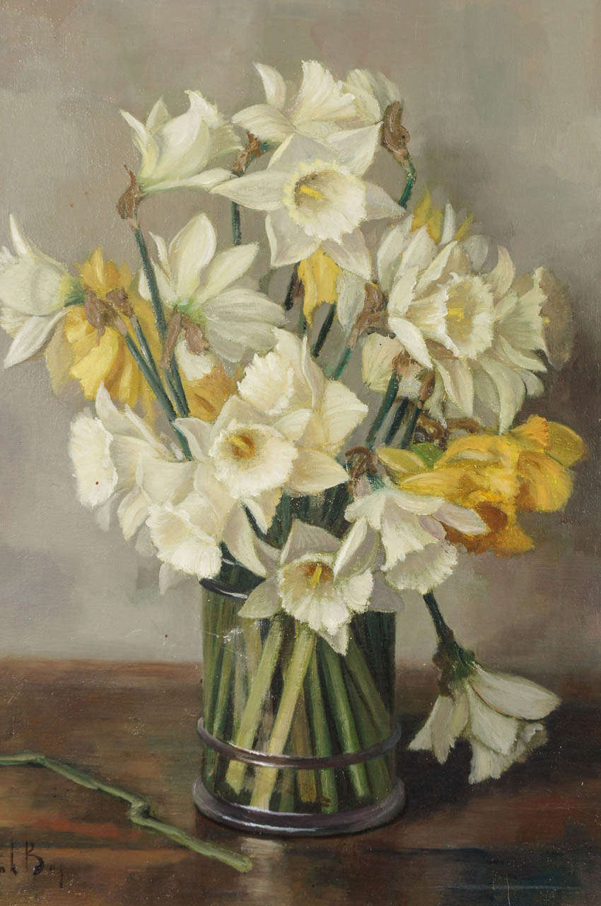 American Daffodils Still Life Oil Painting